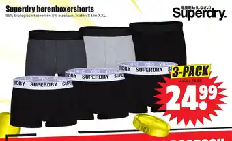 Dirk Superdry herenboxershorts 3-pack aanbieding