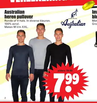 Dirk Australian heren pullover Maten M t/m XXL aanbieding