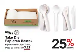 Sligro Take Dis Lepel Papieren Bestek aanbieding