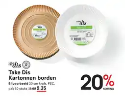 Sligro Take Dis Kartonnen borden aanbieding