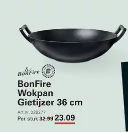 Sligro BonFire Wokpan Gietijzer 36 cm aanbieding