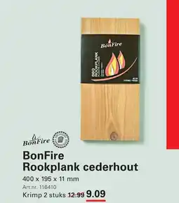 Sligro BonFire Rookplank cederhout aanbieding