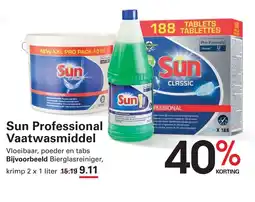 Sligro Sun Professional Vaatwasmiddel aanbieding