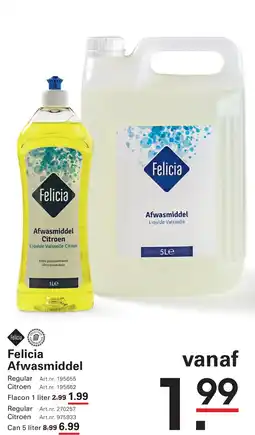 Sligro Felicia Afwasmiddel aanbieding