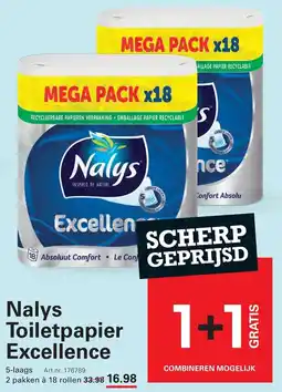 Sligro Nalys Toiletpapier Excellence aanbieding