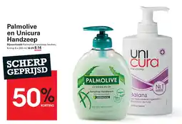Sligro Palmolive en Unicura Handzeep aanbieding