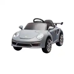 Action Elektrische kinderauto Porsche RUF CTR 3 S505 - grijs aanbieding