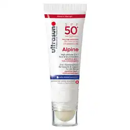 Holland & Barrett 2e product 50% korting | Ultrasun Gezicht & Lippen Zonnebescherming Alpine SPF50+ - 20ml aanbieding
