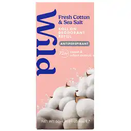 Holland & Barrett 2e product 50% korting | Wild Deodorant Roller Fresh Cotton & Sea Salt Navulling - 50ml aanbieding