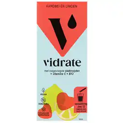 Holland & Barrett 2e product 50% korting | ViDrate Aardbei- en Limoensmaak - 12 zakjes aanbieding