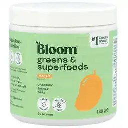 Holland & Barrett 2e product 50% korting | Bloom Greens & Superfoods Mango - 180g aanbieding