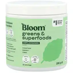 Holland & Barrett 2e product 50% korting | Bloom Greens & Superfoods Unflavoured - 180g aanbieding