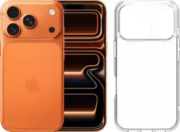 Coolblue Apple iPhone 17 Pro 1TB Oranje + BlueBuilt Protective Back Cover Transparant aanbieding
