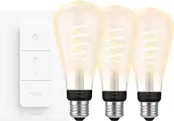 Coolblue Philips Hue Filament White Ambiance Edison XL 3-pack + dimme aanbieding