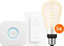 Coolblue Philips Hue Filament White Ambiance Edison XL 5-Pack Startpakket aanbieding