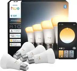 Coolblue Philips Hue A60 White Ambiance E27 810lm 4-pack aanbieding