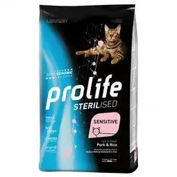 Zooplus 7kg Kat Sensitive Gesteriliseerd Varkensvlees & Rijst Prolife aanbieding