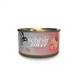 Zooplus 12x70g Schesir Silver Senior Kip Eend natvoer voor katten aanbieding