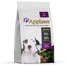 Zooplus 2kg Applaws Puppy Kip droogvoer voor grote rassen aanbieding