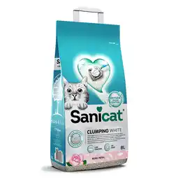 Zooplus 40% korting! 2 x 6L / 8L of 10L Sanicat kattenbakvulling - Clumping White Rose 2 x 8l aanbieding