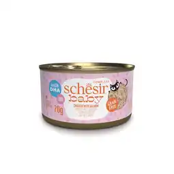 Zooplus 12x70g Schesir Baby Kip Zalm natvoer voor katten aanbieding