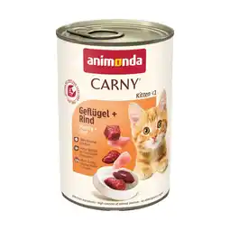 Zooplus 12x400g Kitten Gevogelte & Rund animonda Carny Kattenvoer aanbieding