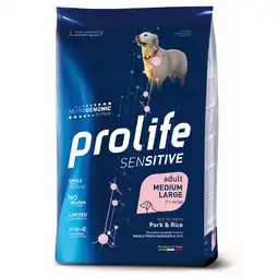 Zooplus 10kg Varkensvlees & Rijst Sensitive Prolife droogvoer voor honden aanbieding