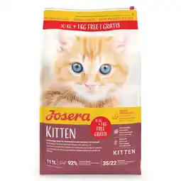 Zooplus 10 kg + 1 kg gratis! Josera droogvoer voor katten 11 kg - Kitten 10 + 1 kg aanbieding