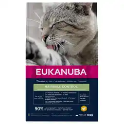 Zooplus 10kg Hairball Control Adult Eukanuba Kattenvoer aanbieding