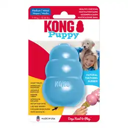 Zooplus KONG Puppy Maat M Blauw Rubberen Puppyspeelgoed aanbieding