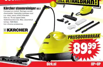 Dirk Karcher stoomreiniger SC 2 aanbieding