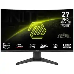 MediaMarkt MSI Mag 276cf E20 - 27 Inch Full Hd 1920 X 1080 Pixels Va (vertical Alignment) aanbieding