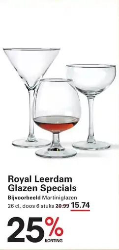 Sligro Royal Leerdam Glazen Specials aanbieding