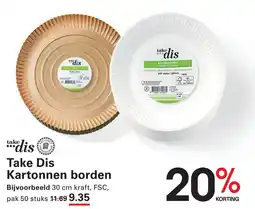 Sligro Take Dis Kartonnen borden aanbieding