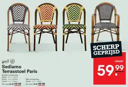 Sligro Sediamo Terrasstoel Paris aanbieding
