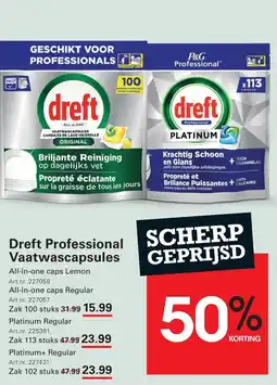 Sligro Dreft Professional Vaatwascapsules aanbieding