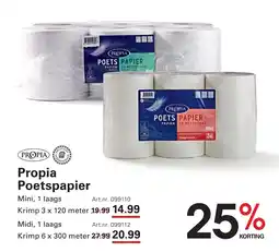Sligro Propia Poetspapier aanbieding