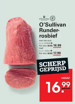 Sligro O'Sullivan Runder Rosbief aanbieding