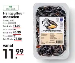 Sligro Hangcultuur mosselen aanbieding
