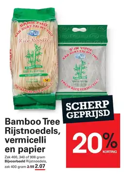 Sligro Bamboo Tree Rijstnoedels, vermicelli en papier aanbieding