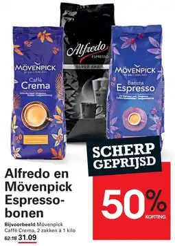 Sligro Alfredo en Mövenpick Espressobonen aanbieding