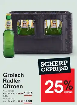 Sligro Grolsch Radler Citroen aanbieding