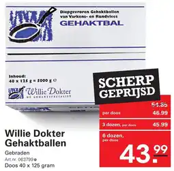 Sligro Willie Dokter Gehaktballen aanbieding