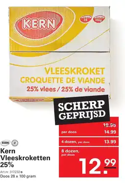 Sligro Kern Vleeskroketten 25% aanbieding