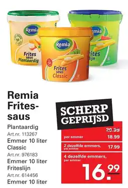 Sligro Remia Fritessaus aanbieding