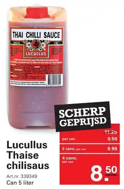 Sligro Lucullus Thaise chilisaus aanbieding