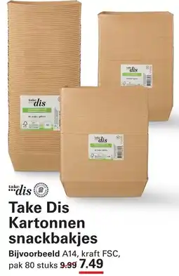Sligro Take Dis Kartonnen snackbakjes aanbieding