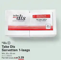 Sligro Take Dis Servetten 1-laags aanbieding