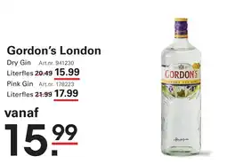 Sligro Gordon's London aanbieding