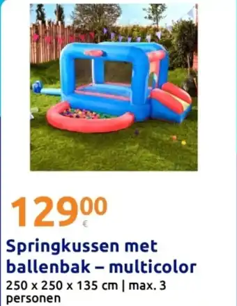Action Springkussen met ballenbak - multicolor aanbieding